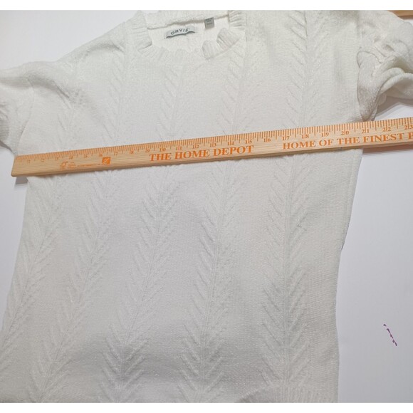Orvis Women's Ivory Pullover Crewneck Winter Sweater Size Large - Picture 8 of 9